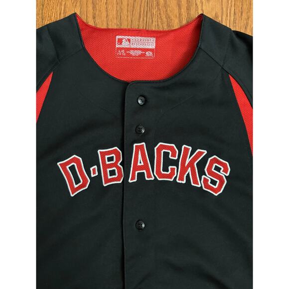 Arizona Diamondbacks Youth Jersey True Fan Black Red Button Up Shirt L (10-12) - Picture 2 of 6